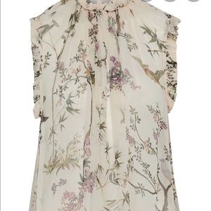 Zimmermann Ruffle-trimmed silk-georgette blouse